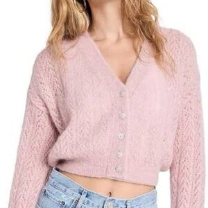 Free People Amelia Aplaca Cardigan Sweater Small NWOT